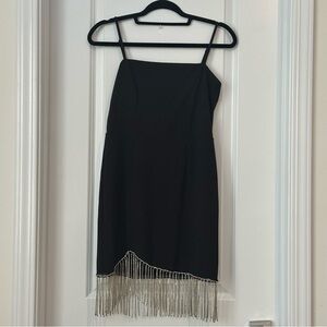 TRIXXI Clothing Company Little Black Dress with rhinestone fringe hem